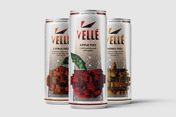 维莱气泡咖啡(Vellé Sparkling Coffee)包装设计