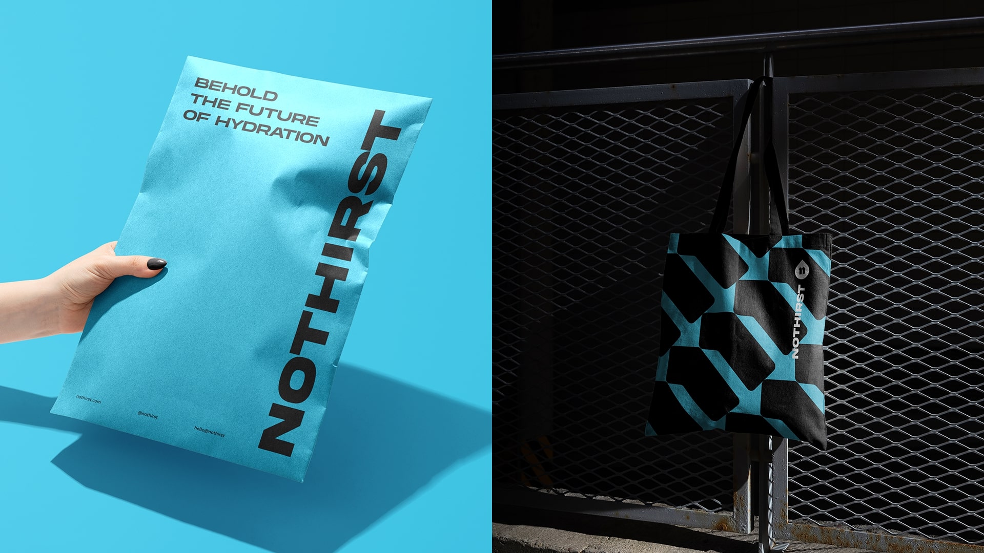 NoThirst 运动生活方式与运动水杯品牌形象vi设计，黑篮配色+几何底纹辅助图形 (6).jpg